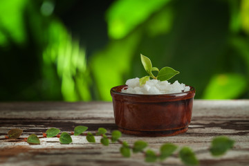 close up view of spa theme objects on color back. 