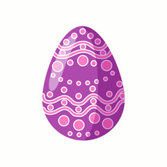 Easter beautiful egg sticker. Festive decor for creating postcards, posters, invitations to events.