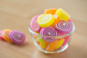 Colorful jelly fruit