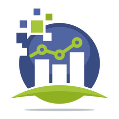 logo icon with internet marketing business concept