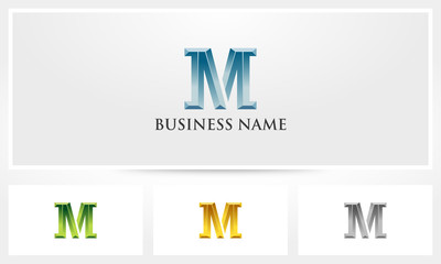 M Capital Letter Alphabet Logo