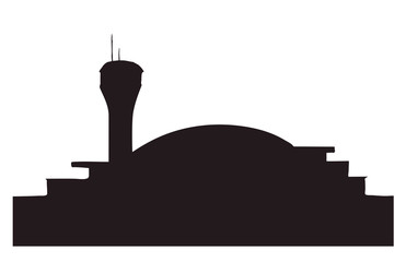Airport building. Vector drawing