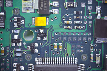lines and solder joints of the modern circuit board