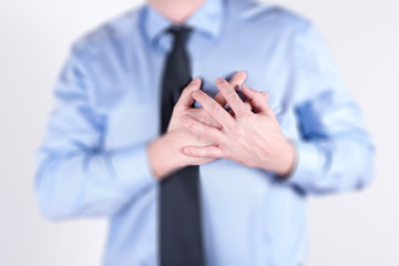 Obraz premium Manager mit Herz Problemen