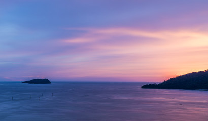 Incredibly beautiful sunset by the sea