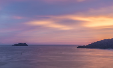 Incredibly beautiful sunset by the sea