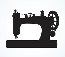 Sewing machine. Vector drawing