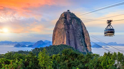 Printed roller blinds Copacabana, Rio de Janeiro, Brazil Cable car and  Sugar Loaf mountain
