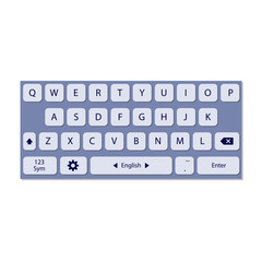 The illustration of mobile keyboard