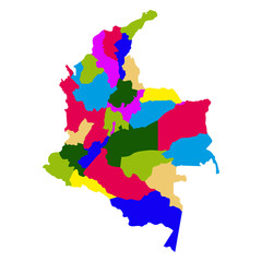 Political map of Colombia