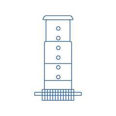 Aeropress Coffee Maker Vector Line Icon.zip