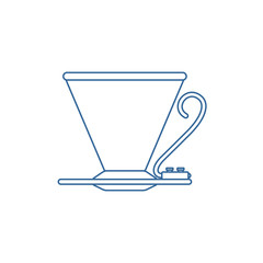 Pour Over Coffee Maker Vector Line Icon