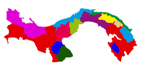 Political map of Panama