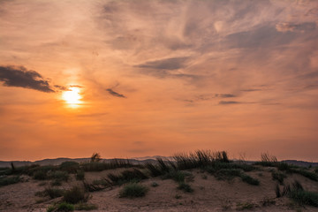 Sunset over the dunes