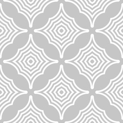 Geometric ornament. Light gray seamless pattern