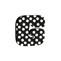 3d cute alfabet letter G with polka dots isolated Vector illustration © lena10sheiko
