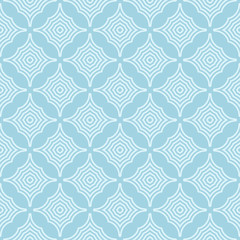 Geometric ornament. Light blue seamless pattern
