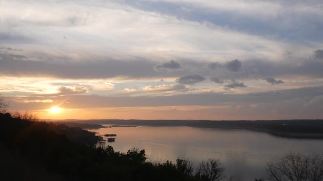 Time lapse of Sunset over Lake Travis