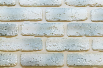Wall of gray-white brick. background.