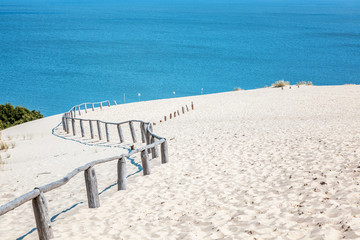 Nida - Curonian Spit and Curonian Lagoon, Nida, Klaipeda, Lithuania. Nida harbour. Baltic Dunes. Unesco heritage. Nida is located on the Curonian Spit