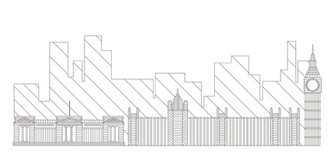 London cityscape outline