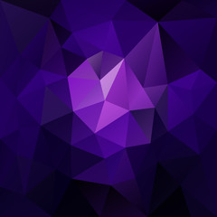 vector abstract irregular polygonal square background - triangle low poly pattern - dark blue, purple, ultra violet and lavender color