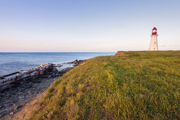 Fototapeta na wymiar Low Point Lighthouse in Nova Scotia