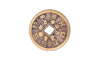 China Metal Coin with Chinese  Signs and Symbols 