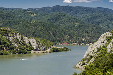 Danube gorge at Djerdap in Serbia
