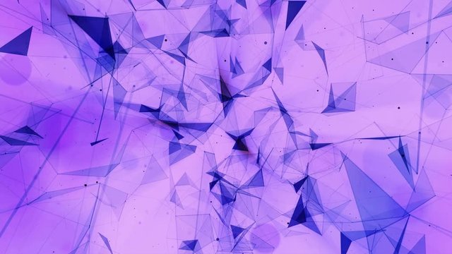 3d rendering of communication plexus and surface based on Plexus create abstract background. Background is looped
