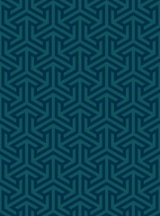 Geometric ornament based on a hexagonal grid