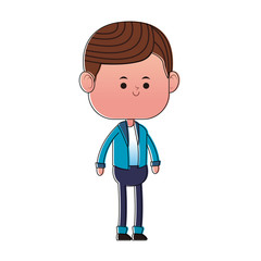 Cute boy cartoon vector illustration graphic design