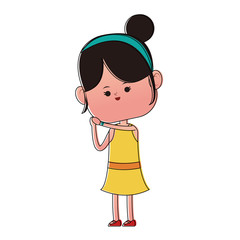 Beautiful girl cartoon vector illustration graphic design
