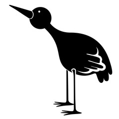 Isolated cute stork icon