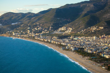 Amazing view of Cleopatra beach from fortress of Alanya