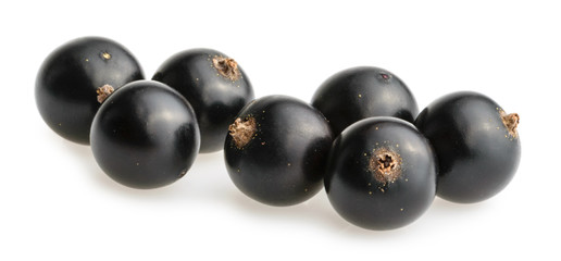 Black currant isolated on white background
