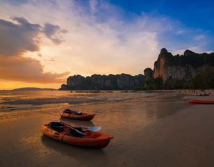 Thailand. Phuket, sunset boat