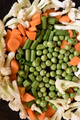 peas at kitchen after pealing.