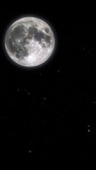 [縦型]The moon in the upper left