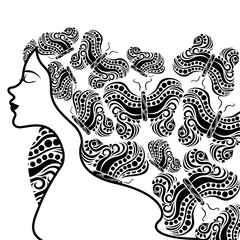 Beauty abstract girl, Happy women day