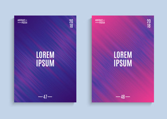 Abstract covers with dynamic patterns. Modern minimal design. Vector illustration.
