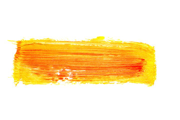 Gelb Orange rot Wasserfarben muster Pinselstrich isoliert 