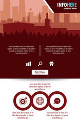 City brochure infographic vector illustration graphic design business corporate
