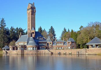 Jachtslot Sint-Hubertus is a building in De Hoge Veluwe National Park, between Otterlo and Hoenderloo. It was designed in 1914 by architect Berlage, commissioned by the Kroller-Muller couple.