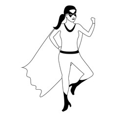 Superwoman cartoon character sketch