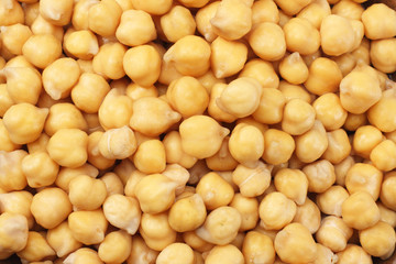 healthy food. chickpeas background. chickpeas texture. macro. top view