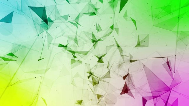 3d rendering of communication plexus and surface based on Plexus create abstract background. Background is looped