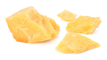 parmesan cheese isolated on white background