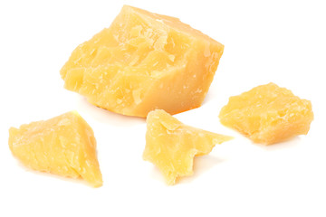 parmesan cheese isolated on white background