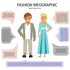 Boho dress style infographic